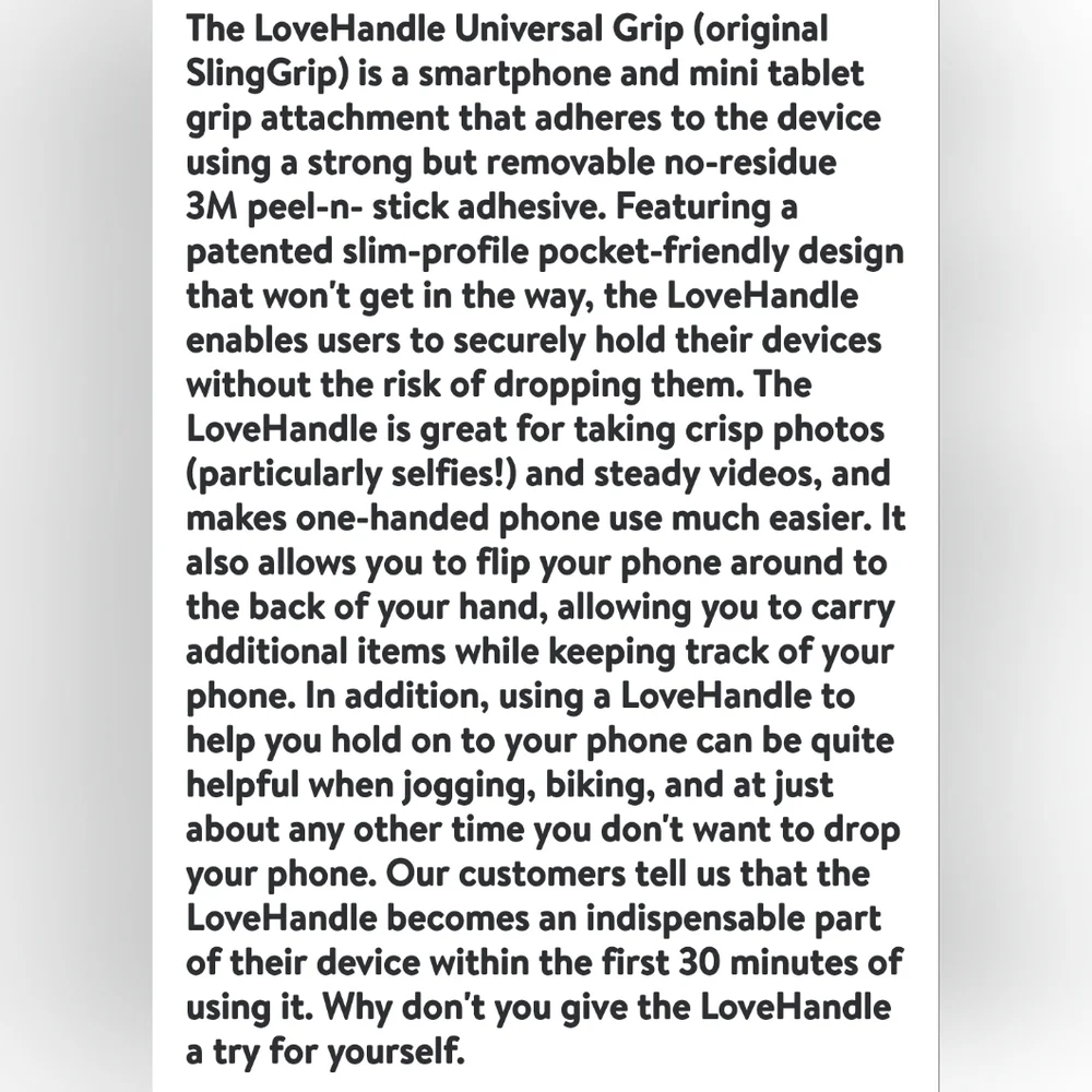 LoveHandle Rose Gold Elastic Phone Grip 2487-WP-103 -2 Available Priced For One